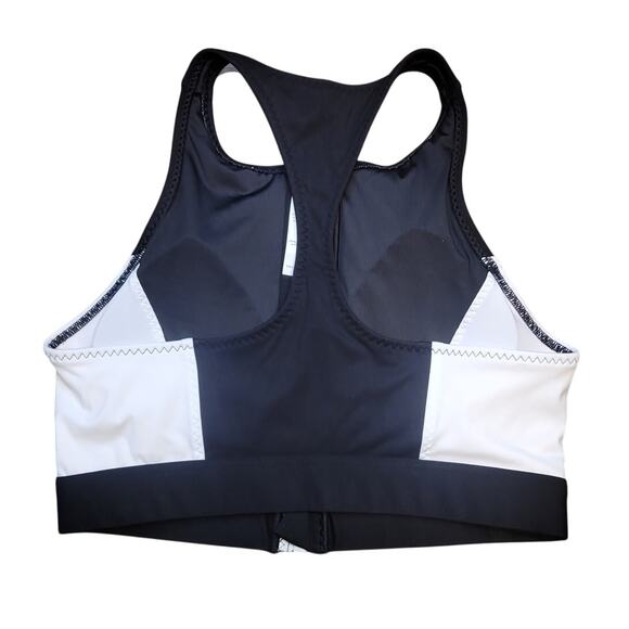 Fabletics Black White Zip Racerback Swim Top XS - Picture 6 of 9